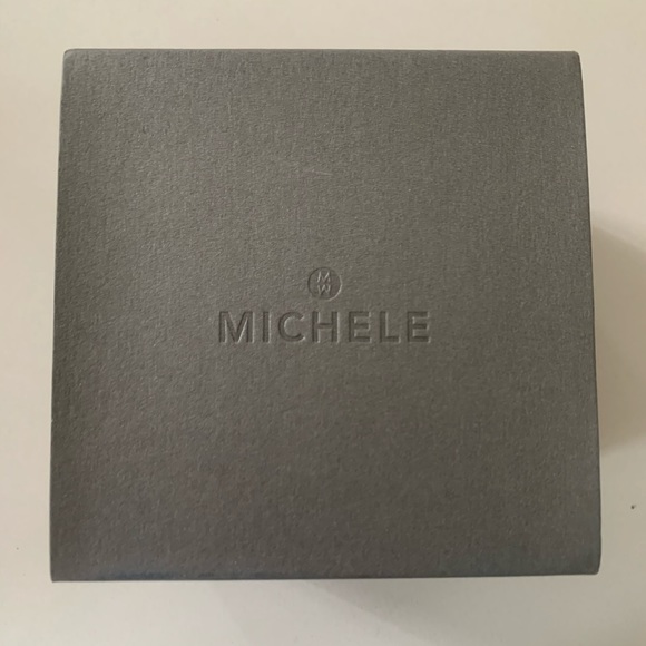 Silver Michele watch. 12 diamonds. - Picture 4 of 4